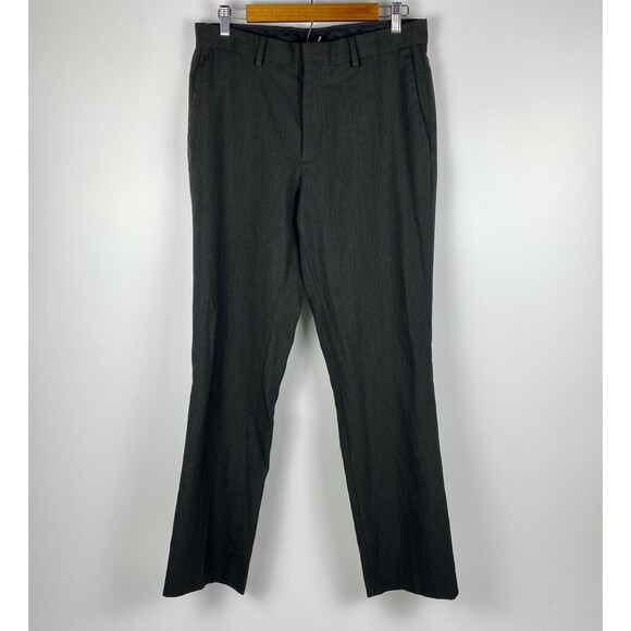 Apt. 9 Slim Fit Dark Gray Dress Pants Mens 32x32 Professional Career Office - Picture 1 of 11